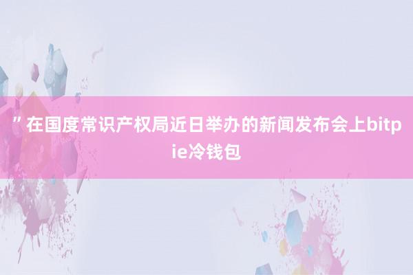 ”在国度常识产权局近日举办的新闻发布会上bitpie冷钱包