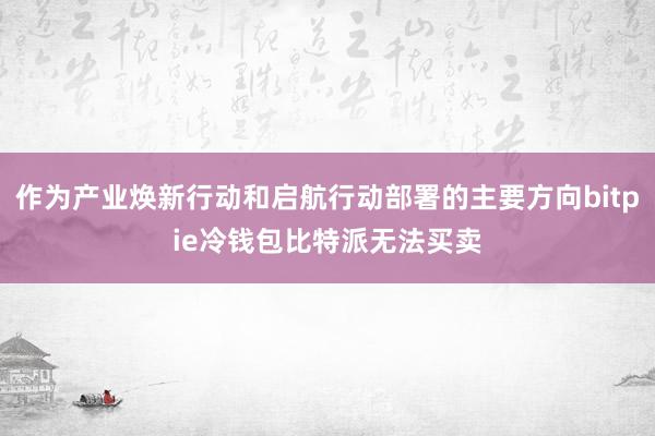 作为产业焕新行动和启航行动部署的主要方向bitpie冷钱包比特派无法买卖