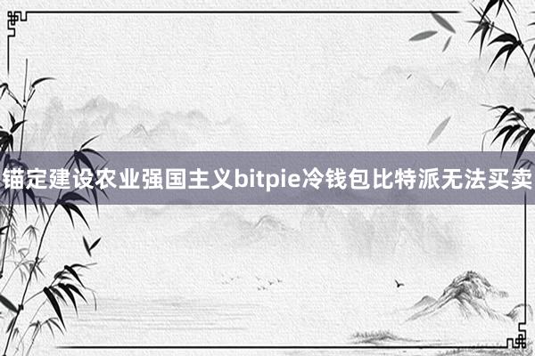 锚定建设农业强国主义bitpie冷钱包比特派无法买卖