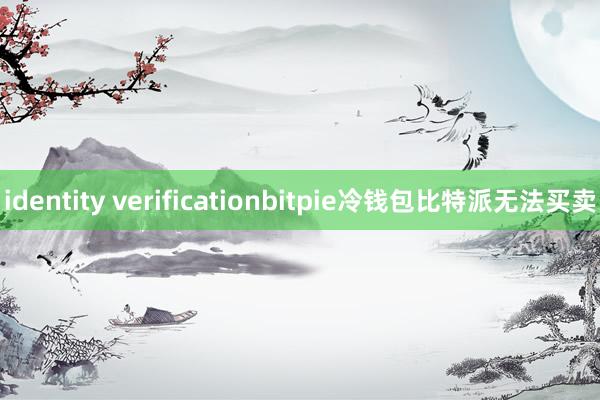 identity verificationbitpie冷钱包比特派无法买卖