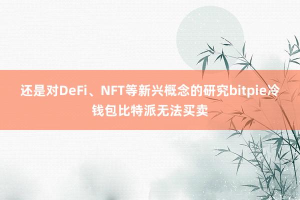 还是对DeFi、NFT等新兴概念的研究bitpie冷钱包比特派无法买卖