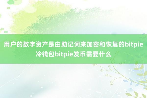 用户的数字资产是由助记词来加密和恢复的bitpie冷钱包bitpie发币需要什么