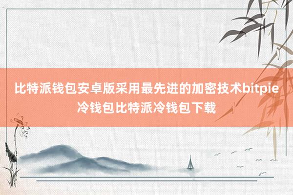 比特派钱包安卓版采用最先进的加密技术bitpie冷钱包比特派冷钱包下载