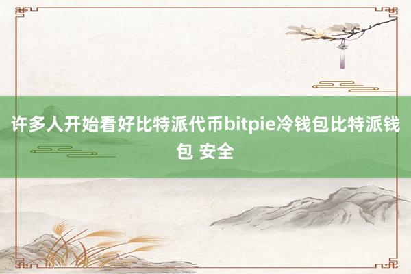 许多人开始看好比特派代币bitpie冷钱包比特派钱包 安全