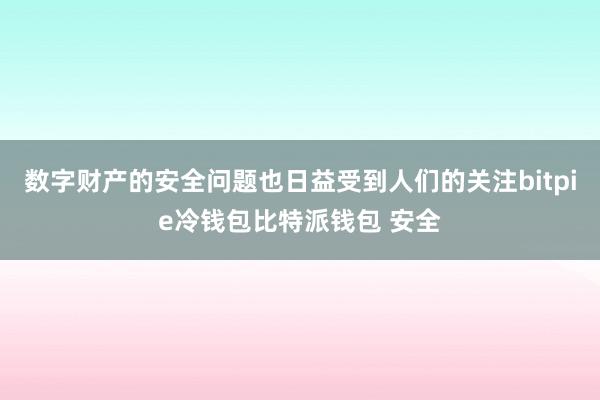 数字财产的安全问题也日益受到人们的关注bitpie冷钱包比特派钱包 安全