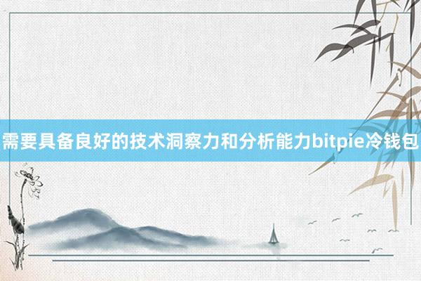 需要具备良好的技术洞察力和分析能力bitpie冷钱包