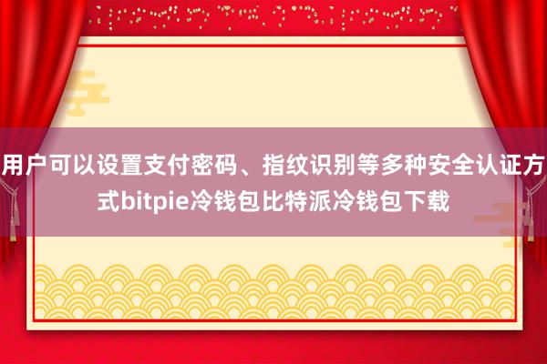 用户可以设置支付密码、指纹识别等多种安全认证方式bitpie冷钱包比特派冷钱包下载