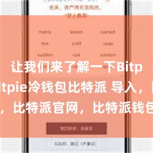 让我们来了解一下Bitpie钱包bitpie冷钱包比特派 导入，比特派官网，比特派钱包，比特派下载