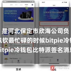 是河北保定市欣海公司负责人杨佩钦最忙碌的时候bitpie冷钱包比特派签名消息